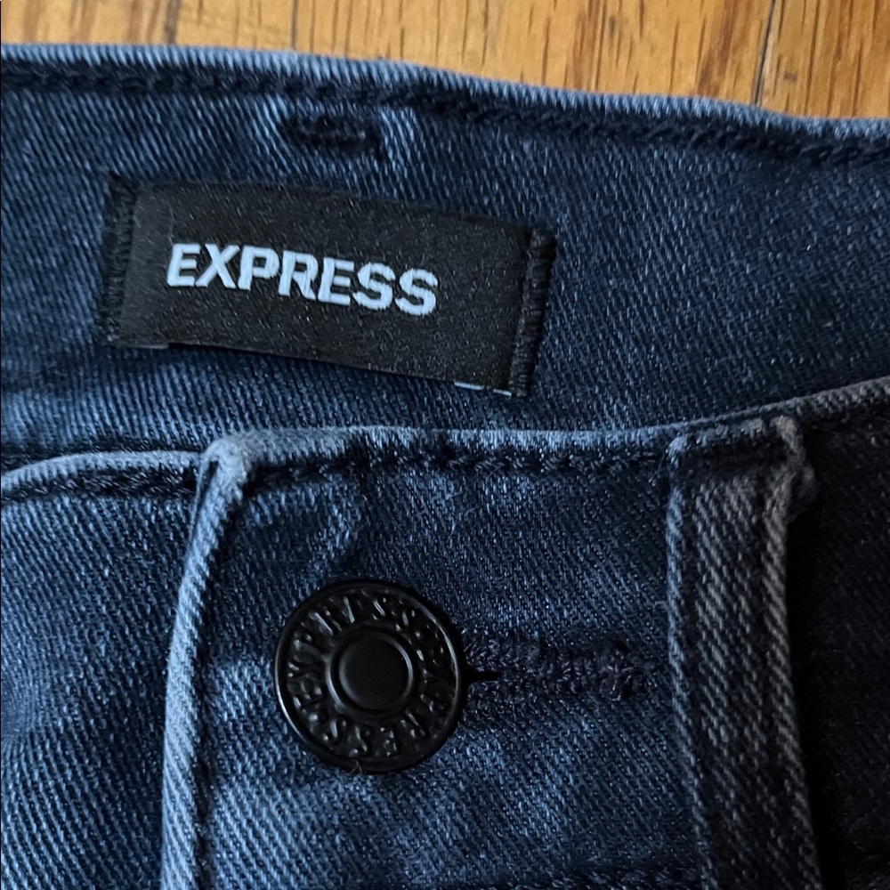Express Skinny High Rise Blue Women's Jeans Size 00R - Picture 2 of 10